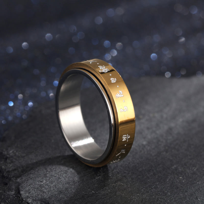 Drehbarer Unisex-Ring aus Titanstahl US8 für Balance