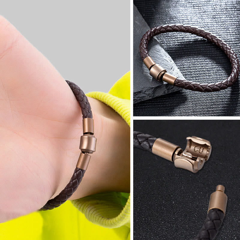 Unisex Vintage Rote Schnur Glücksarmband 4-5mm Lederseil