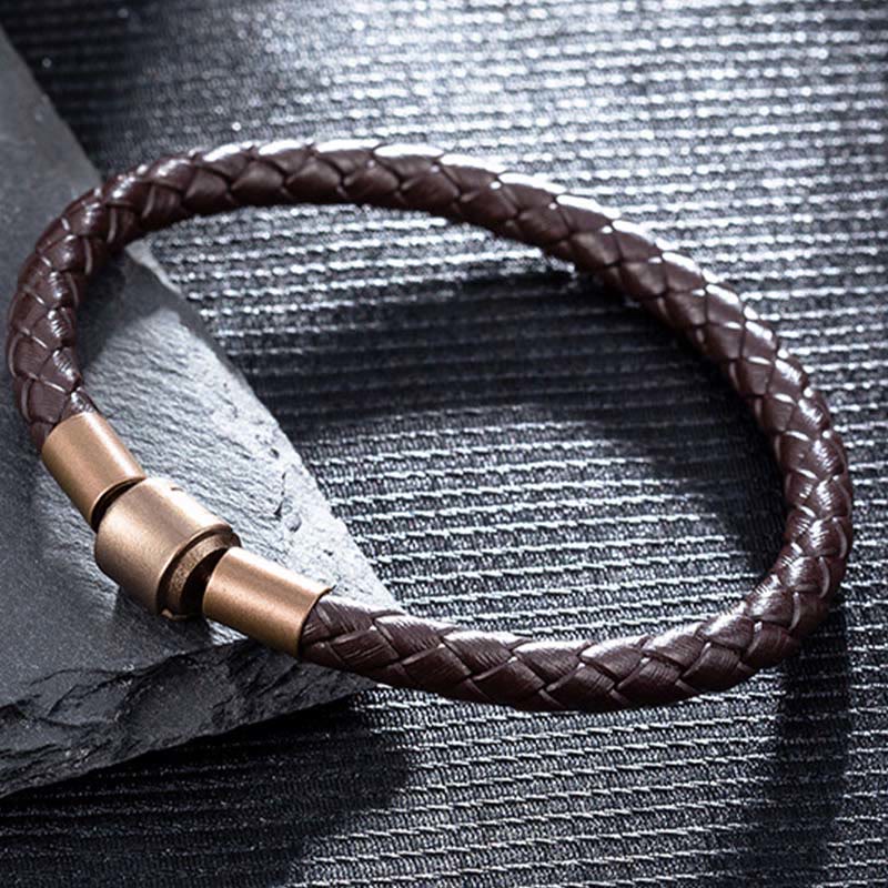 Unisex Vintage Rote Schnur Glücksarmband 4-5mm Lederseil