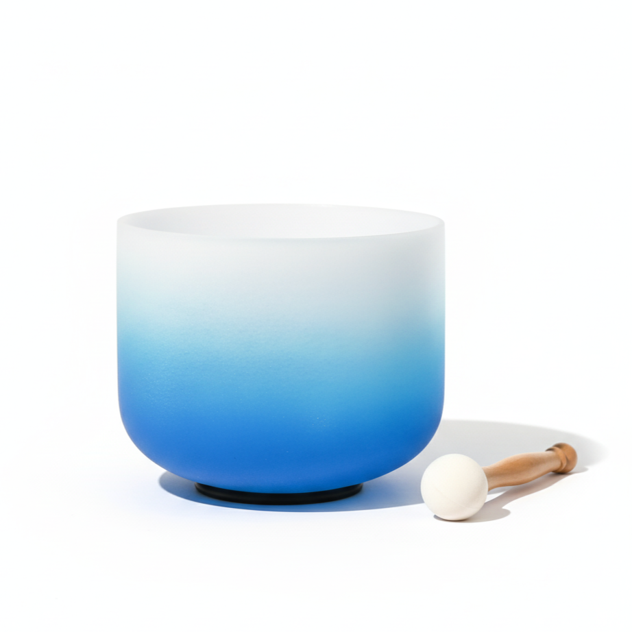 Kristallklangschale - Meditationsschale für das Halschakra mit G-Note