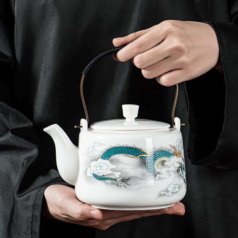 Vintage Keramik Drachenberg Fischer Kung Fu Teekanne 600ml