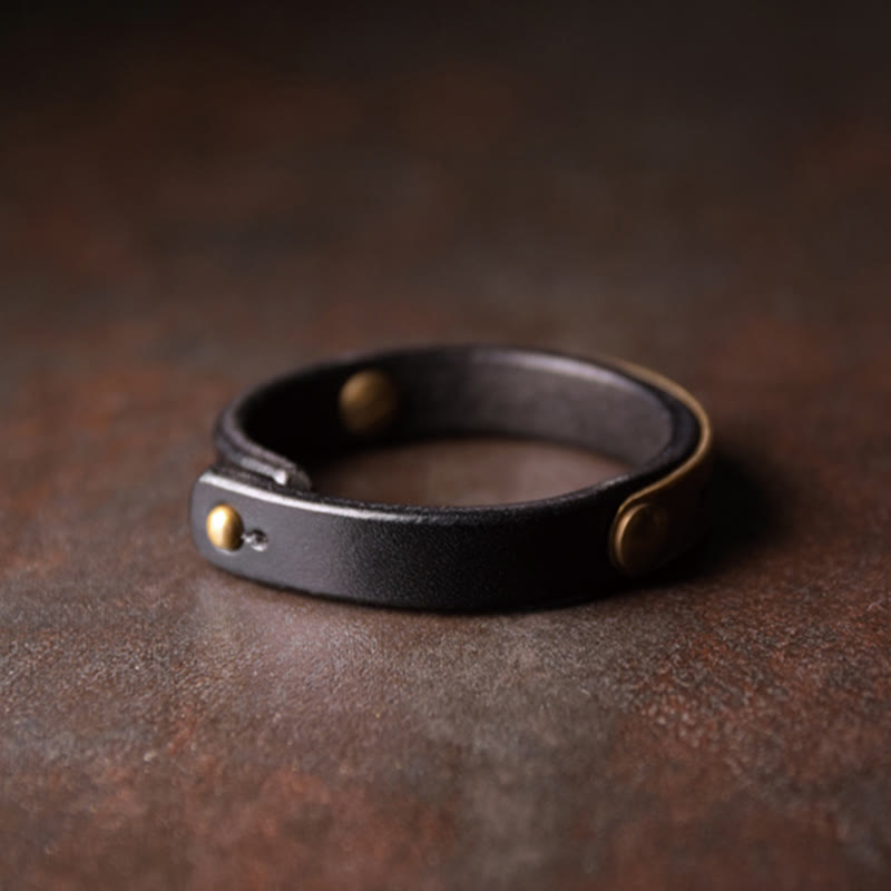 Vintage Leder Kupfer Balance Armband für innere Harmonie