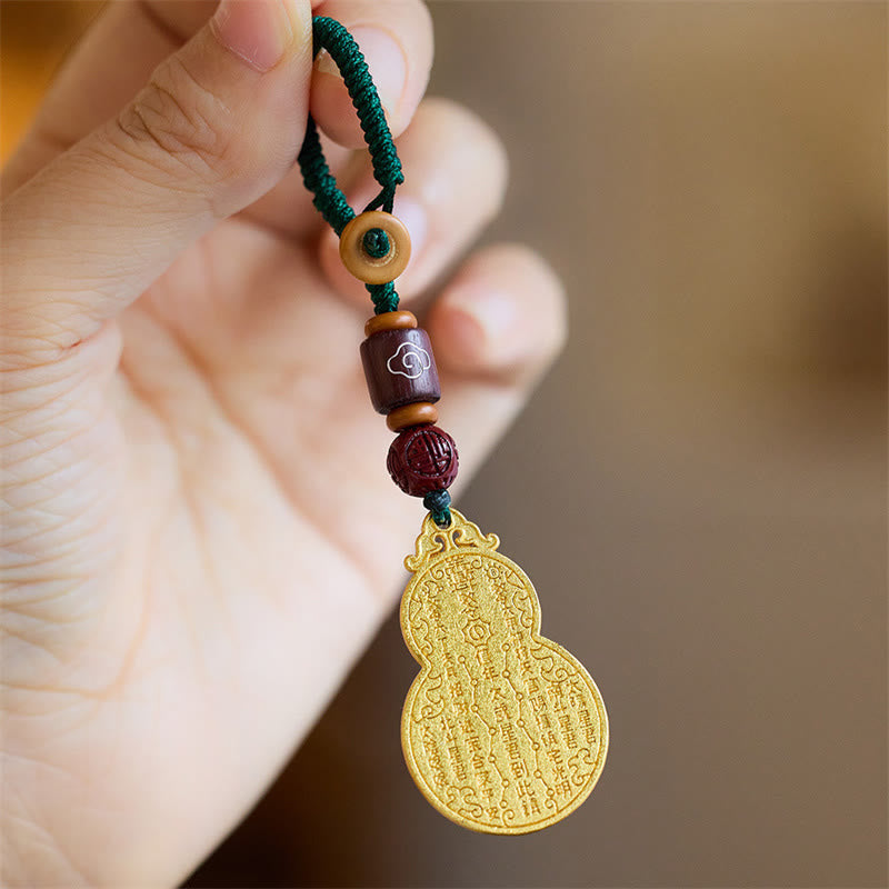 Wu Lou Kupfer Kürbis Fu Charakter spirituelle Schlüsselanhänger