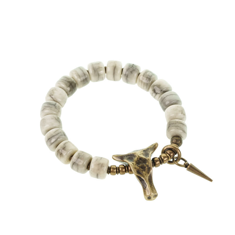 Yak Bone Kupfer Balance Armband für spirituellen Schutz