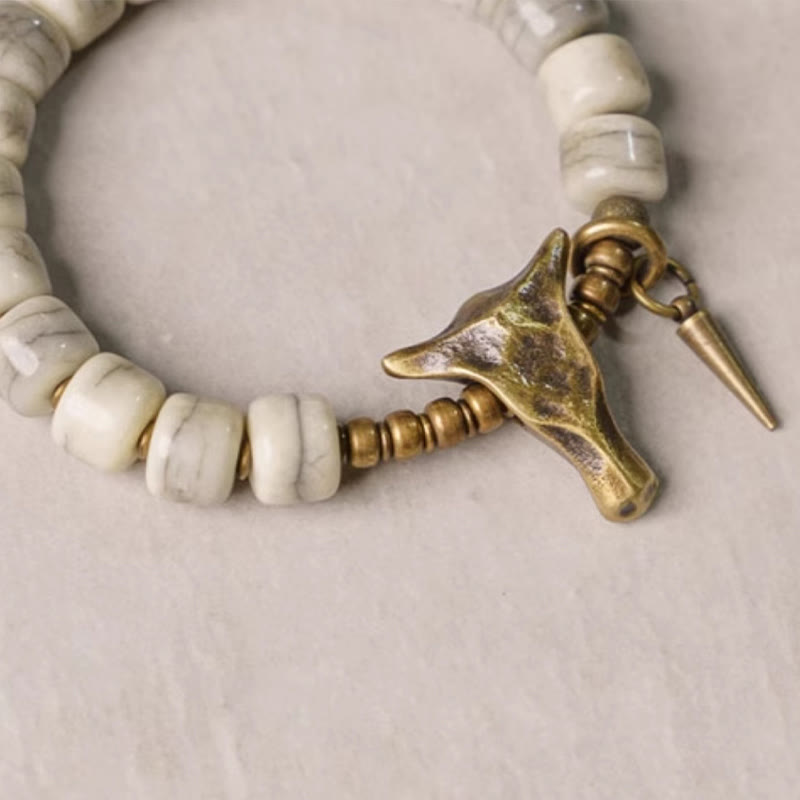 Yak Bone Kupfer Balance Armband für spirituellen Schutz