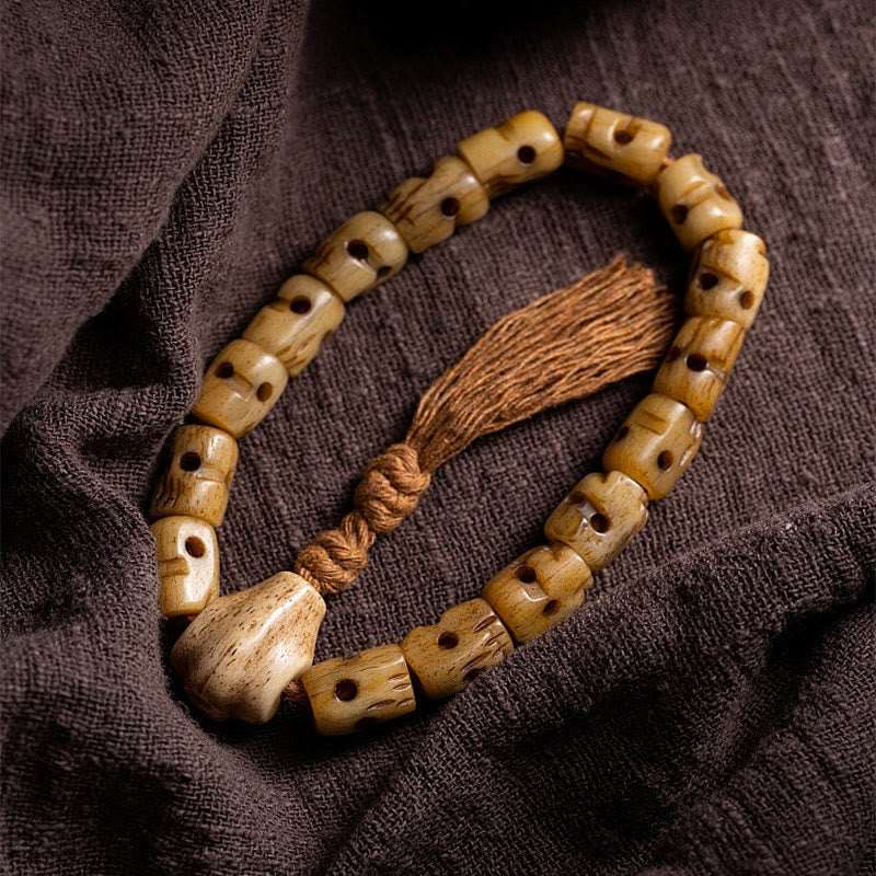 Spirituelles Armband aus Yakknochen | Schutz & Energieausgleich