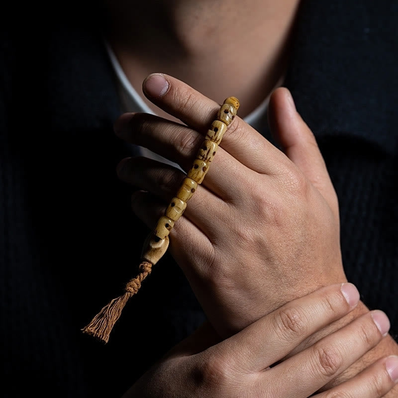 Spirituelles Armband aus Yakknochen | Schutz & Energieausgleich
