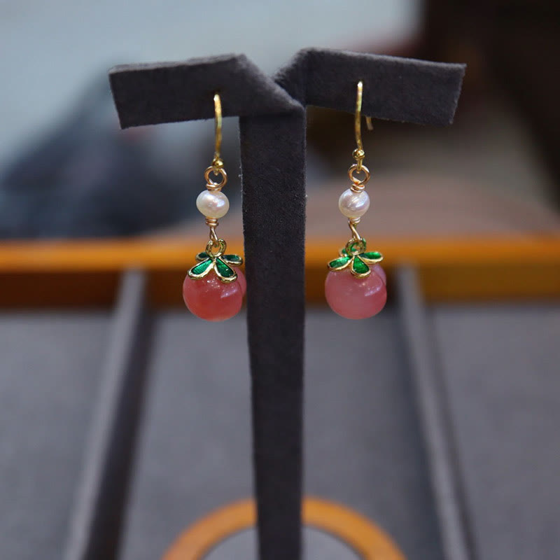 Yanyuan Achat Perlenschmuckset Vergoldetes Kupfer 3-teilig Positive Energie