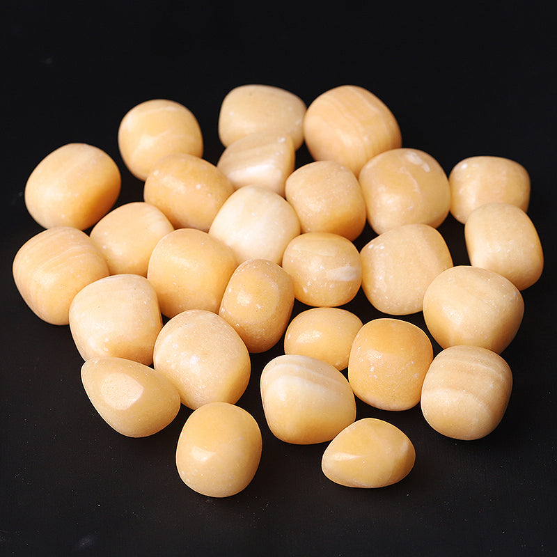 Gelber Jade-Kristallwürfel, 0,95 Zoll, Heilstein