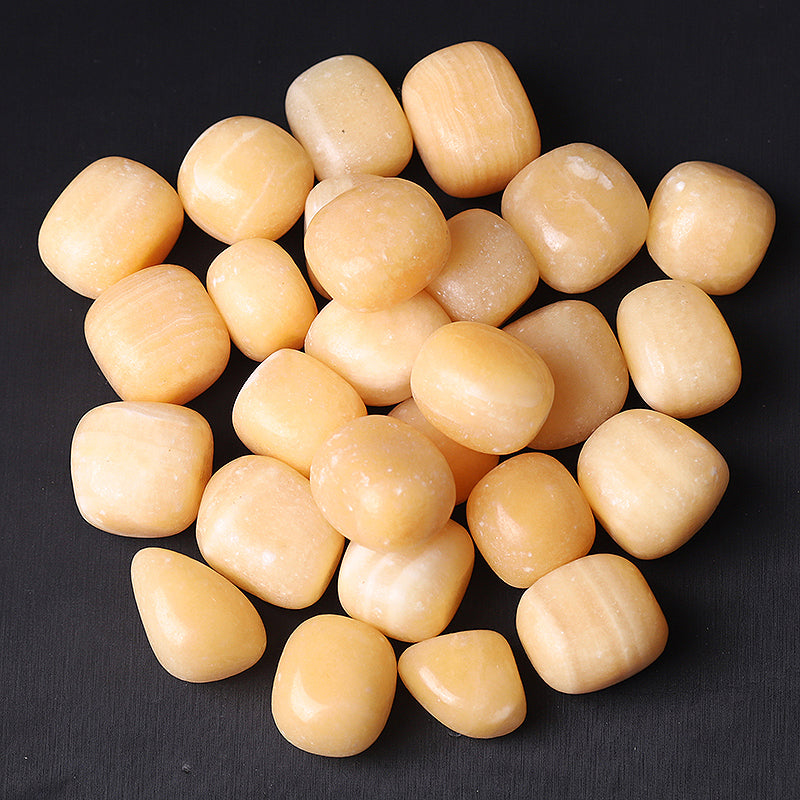Gelber Jade-Kristallwürfel, 0,95 Zoll, Heilstein
