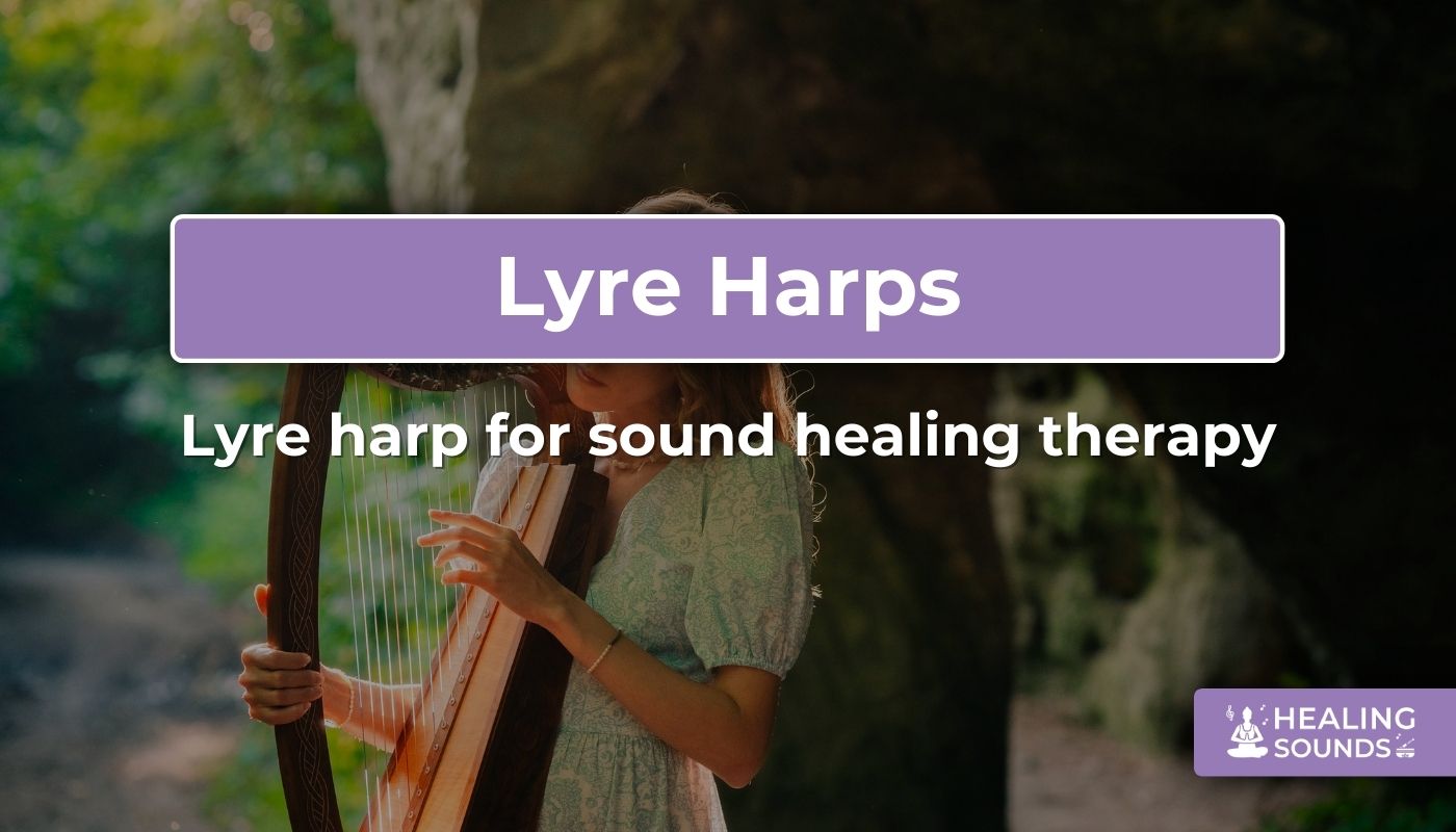 Lyre harp for sound healing therapy