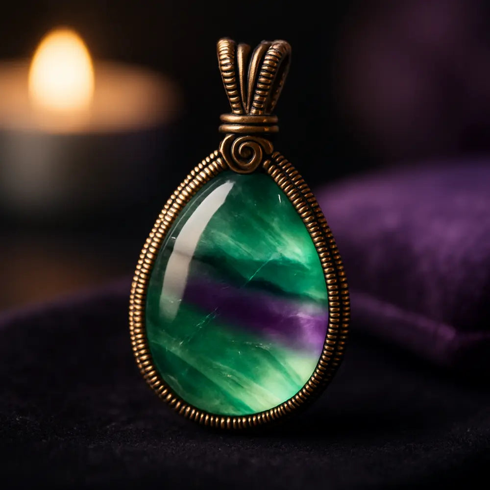 fluorite-pendants