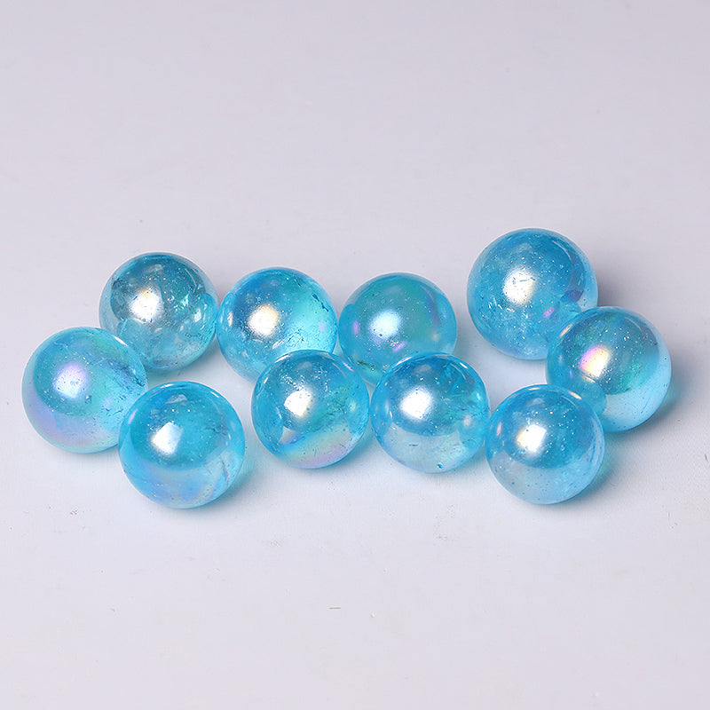 0.25kg Aura Blue Angel Crystal Sphere 15mm Healing Stone