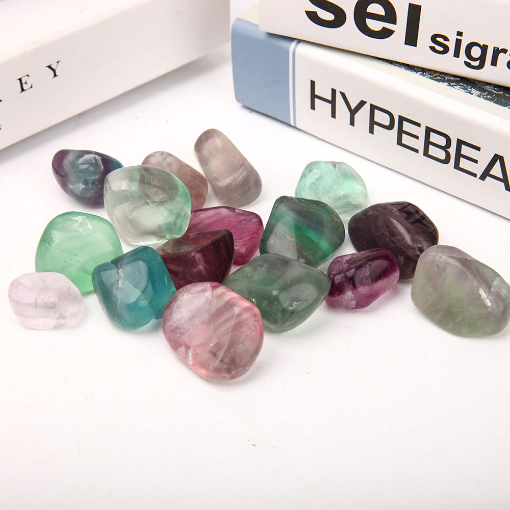 0.5kg Fluorite Tumbled Stones 2.5-3.5cm Polished Crystals