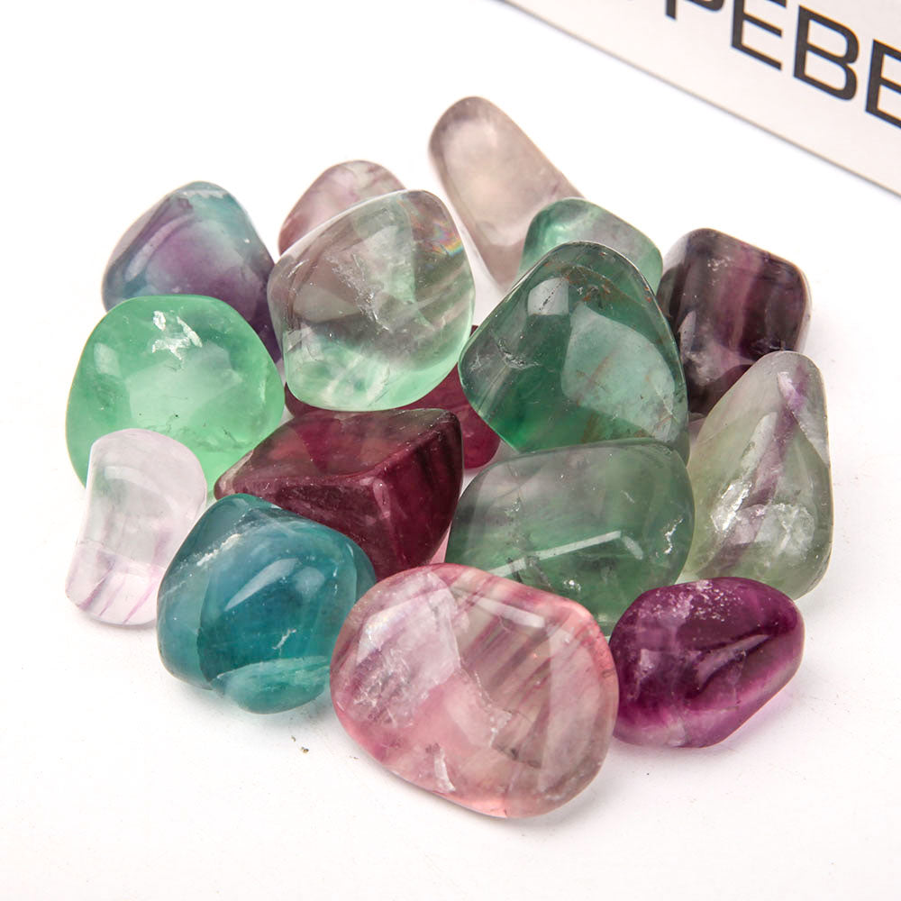 0.5kg Fluorite Tumbled Stones 2.5-3.5cm Polished Crystals