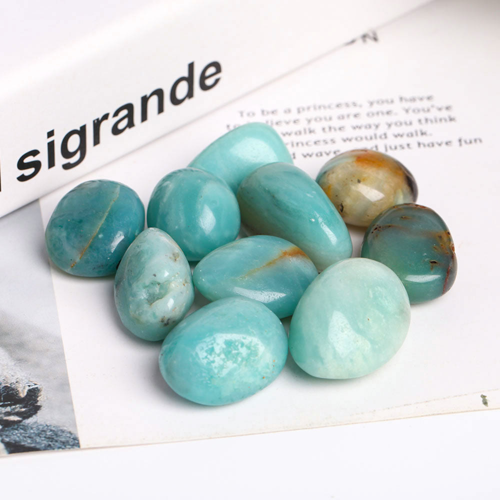 0.5kg Sky Blue Tumbled Stones 2-3.5cm Healing Crystals