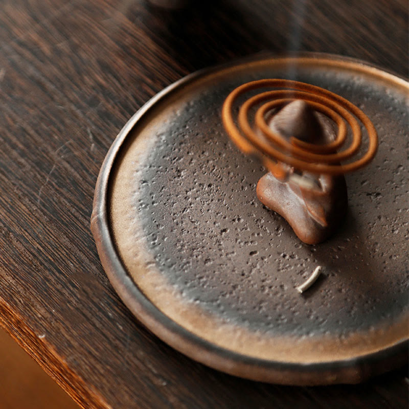 Small Person Meditation Ceramic Incense Burner