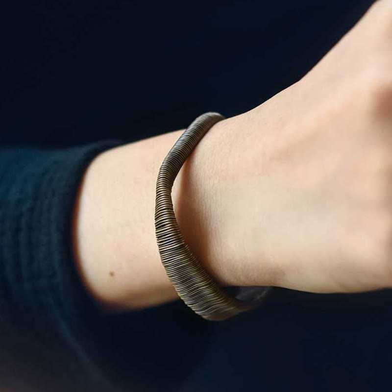 Copper Adjustable Cuff Bracelet for Luck and Wealth | Spiritual Bracelets