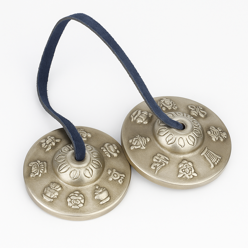 Tibetische Tingsha-Handbecken für Meditationsyoga