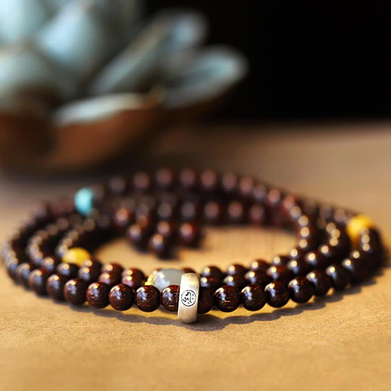 6mm Jade Bracelet with Sandalwood and Gold Star Charm for Protection