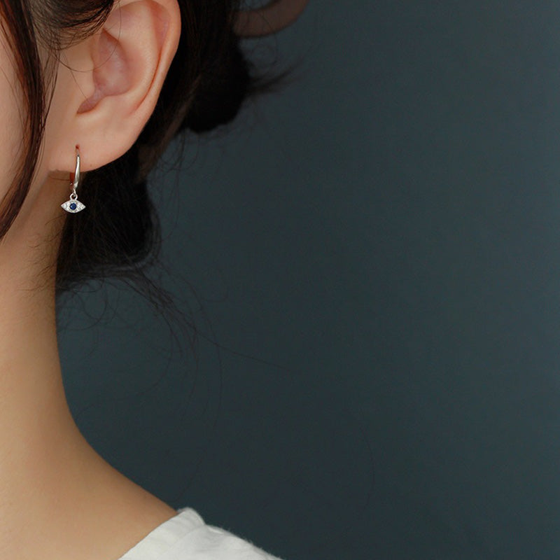 925 Sterling Silver Evil Eye Protection Stud Earrings