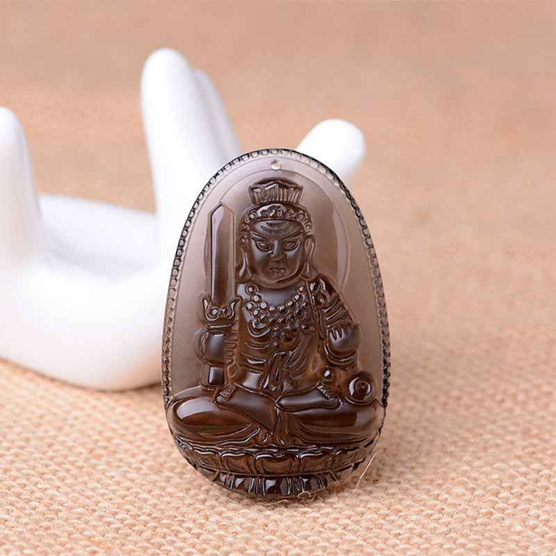 Obsidian Protection Necklace with Chinese Zodiac | Healing Sounds