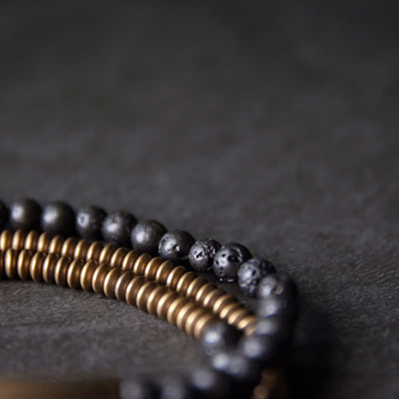 Lava Rock Copper Unisex Spiritual Support Bracelet