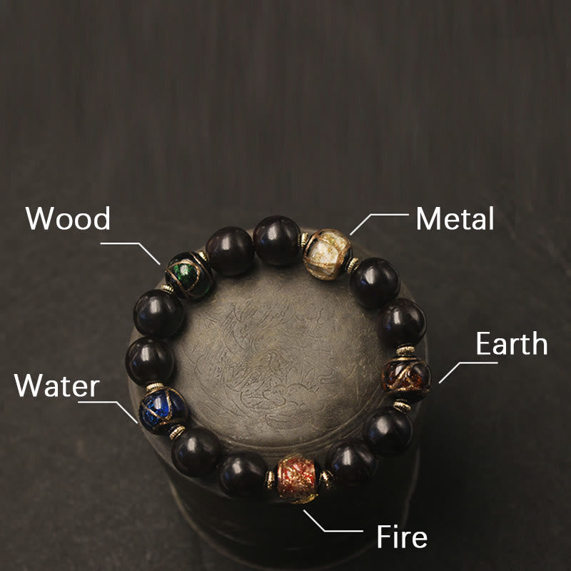 Western Soapberry Liuli Glass 14mm Spiritual Wealth Bracelet
