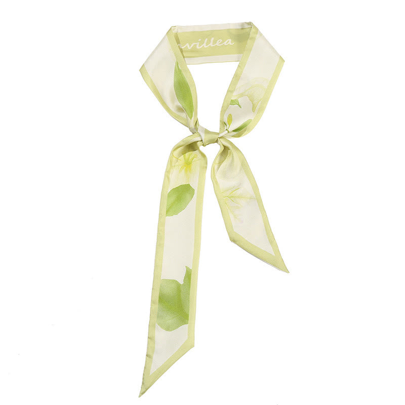 6cm x 125cm Mulberry Silk Twilly Scarf | Dunhuang Frescoes Sunset Pattern