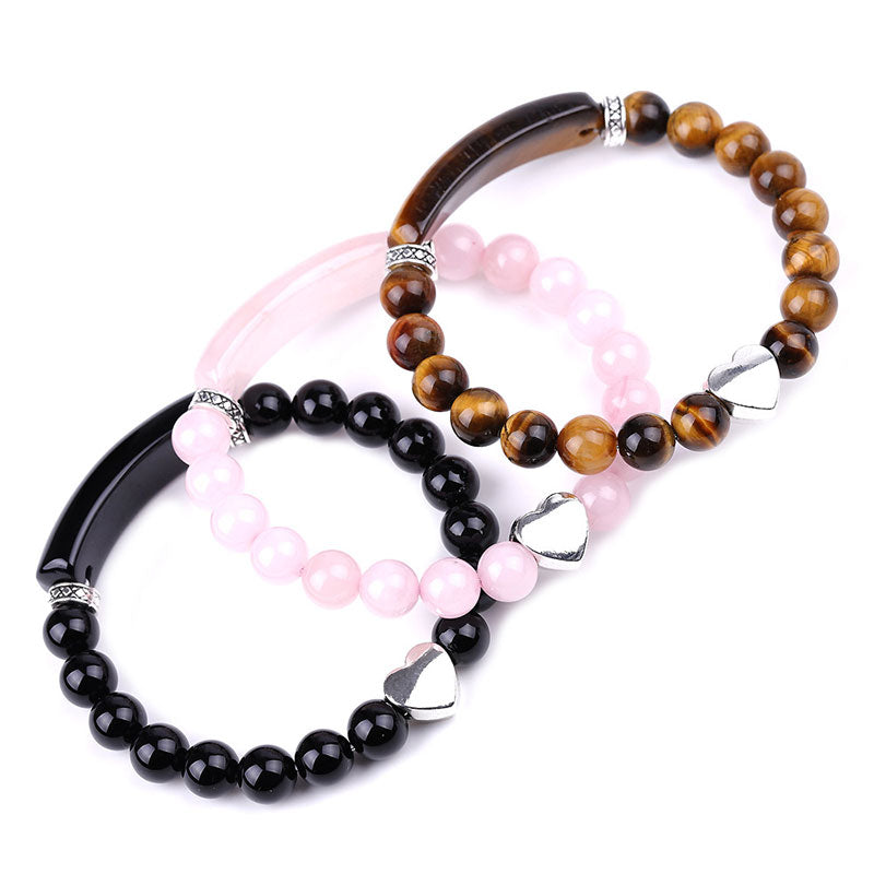 8mm Green Aventurine Heart Bracelet for Luck & Balance