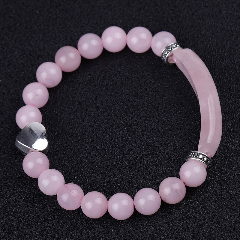 8mm Green Aventurine Heart Bracelet for Luck & Balance