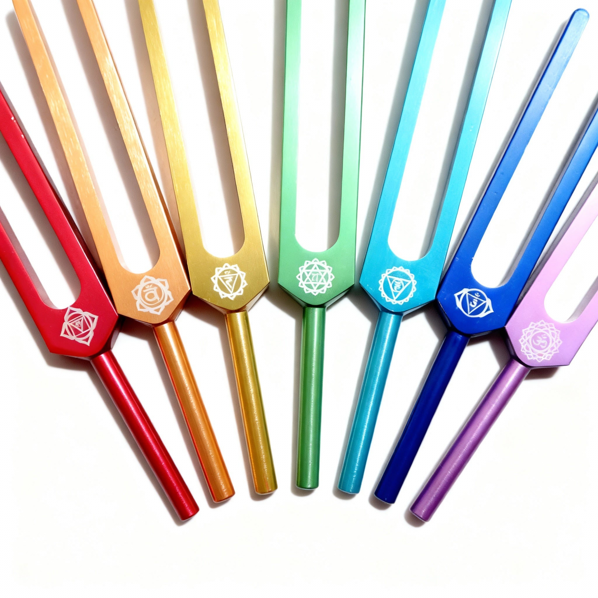 7-teiliges Chakra-Stimmgabel-Set zur Ausrichtung und Klangtherapie