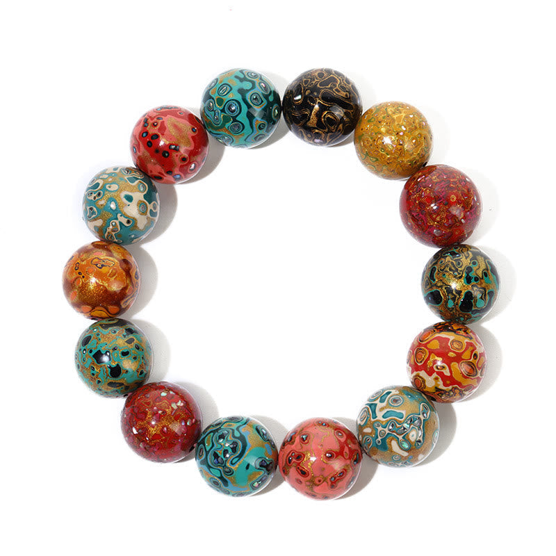 Spiritual Natural Lacquer Beads Calm Bracelet 16mm
