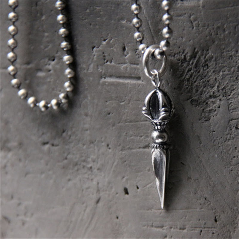 925 Sterling Silber Dorje Vajra Spirituelle Kraft Halskette