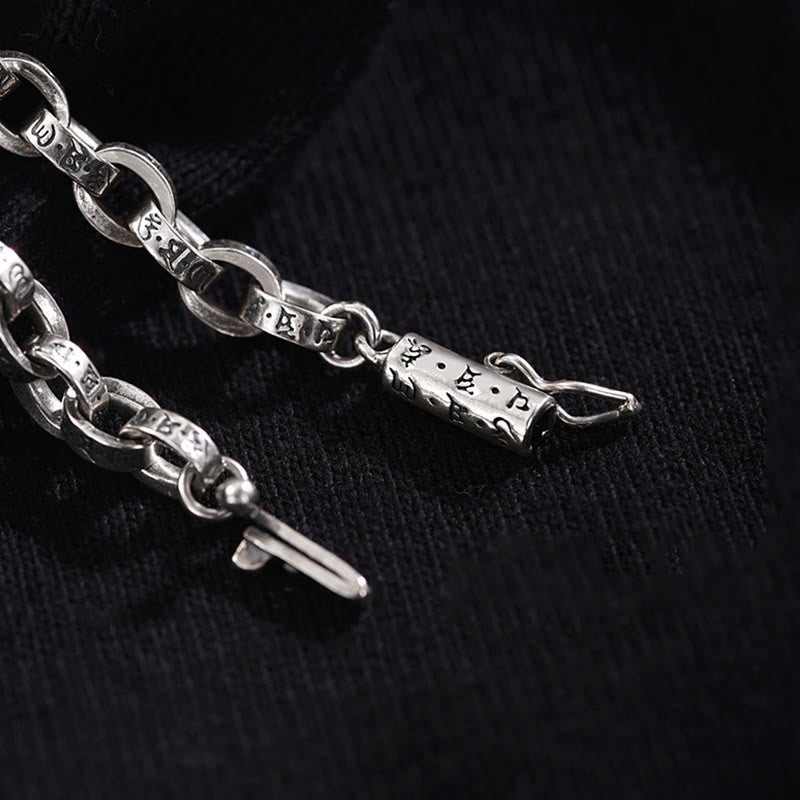 Om Mani Padme Hum 925 Silver Creativity Bracelet 17cm