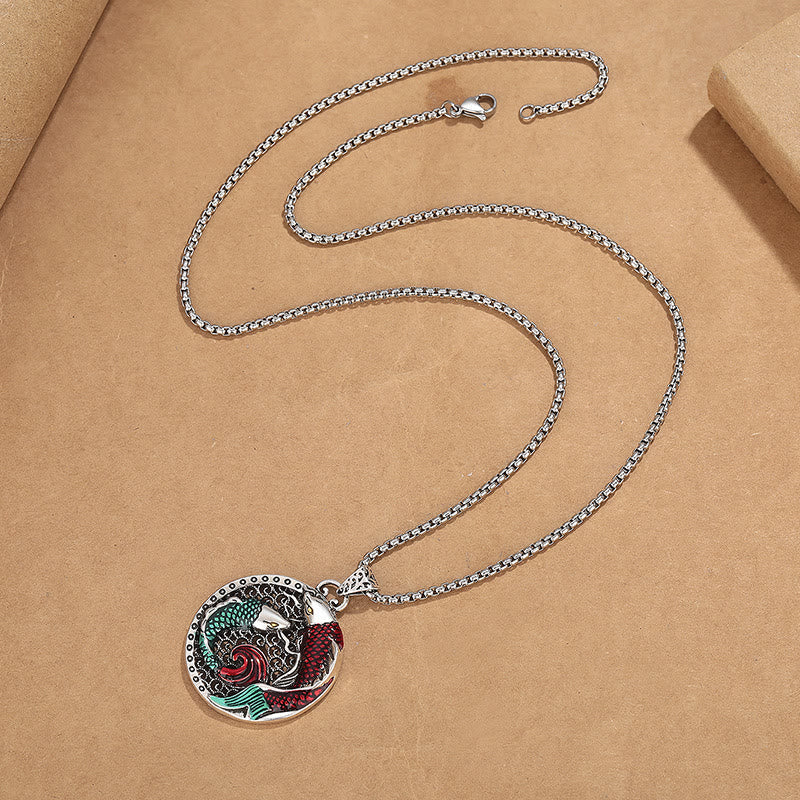 Copper Koi Fish Healing Necklace 60cm | Strength & Balance