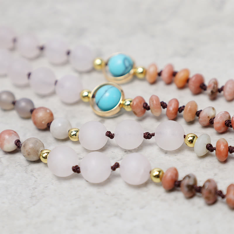 Natural Rose Quartz Arrowhead Necklace for Healing & Love