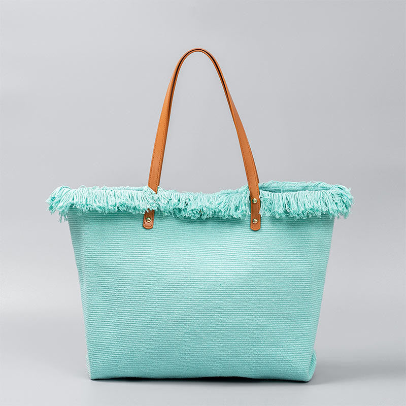 Large Capacity Canvas Tote Bag with Tassel | Spiritual Accessories