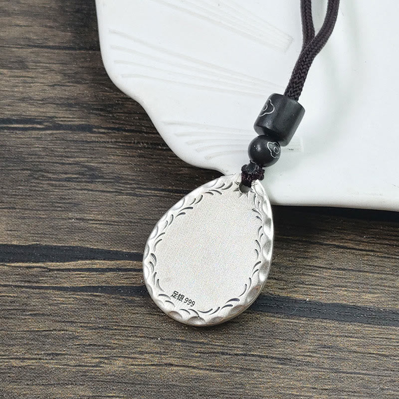 Vintage 999 Sterling Silver Yin Yang Bagua Pendant Necklace - Balance & Harmony