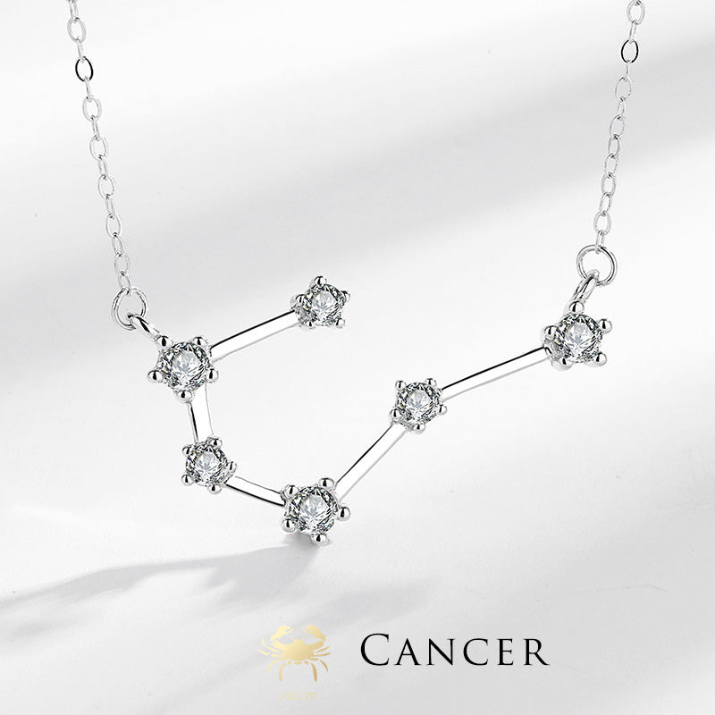 925 Sterling Silver Zodiac Necklace | Astrology Blessing Pendant