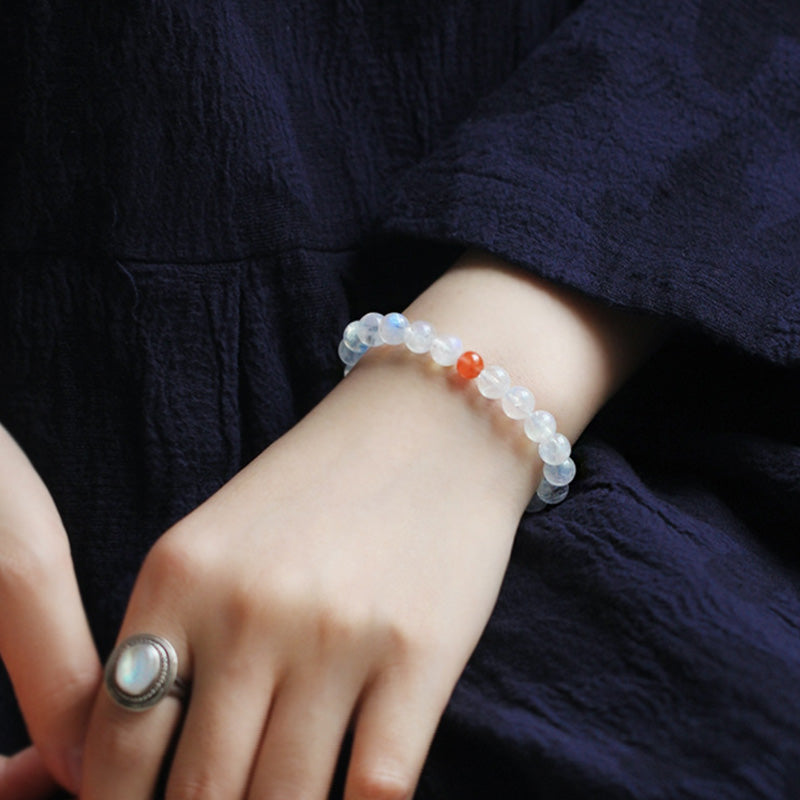 6mm Moonstone Calm Healing Bracelet | Positive Energy