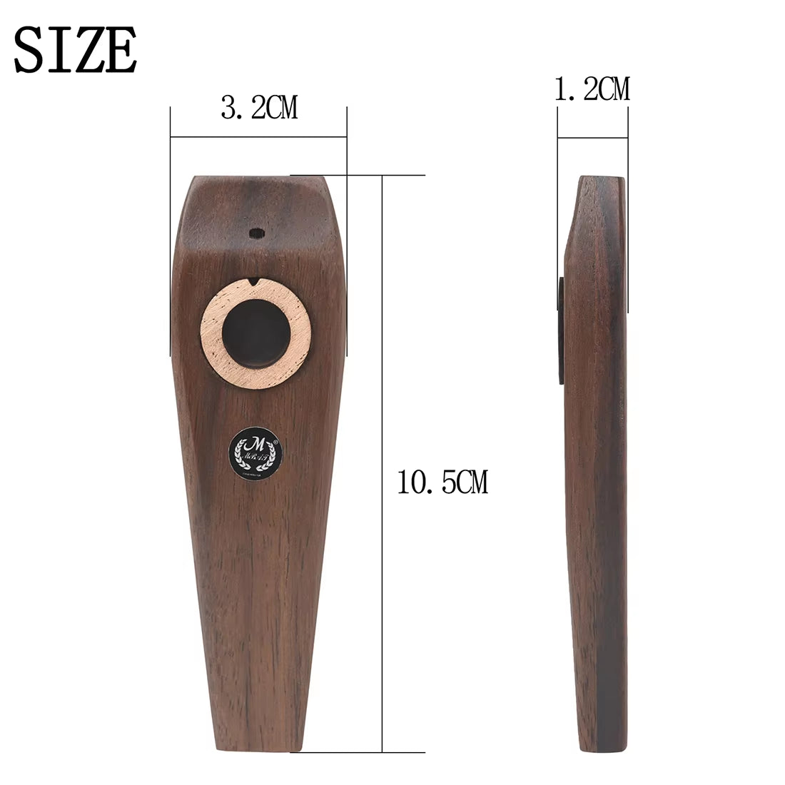 Wooden Kazoo Instruments Kazoo Flute Guitar Ukulele Accompaniment Harmonicon Diaphragm Mouth Music Wind Instrument