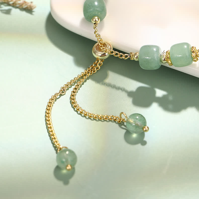 Green Aventurine Rabbit Luck Bead Bracelet for Positive Energy