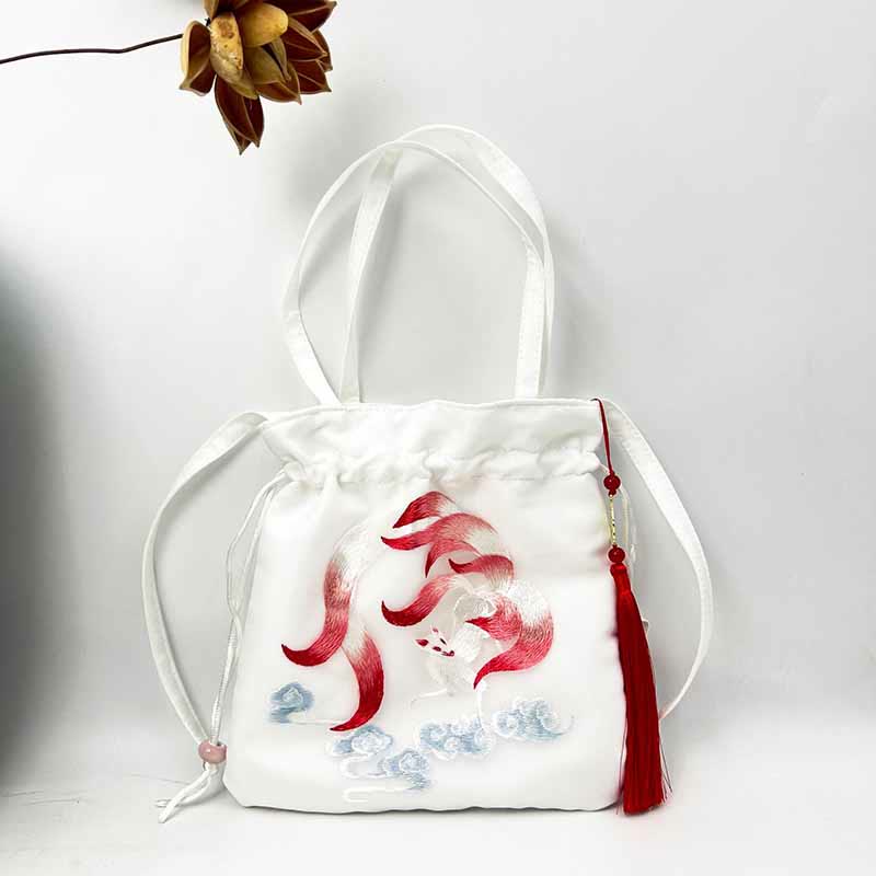 Cotton Linen Yoga Tote Bag with Adjustable Strap 21x22cm