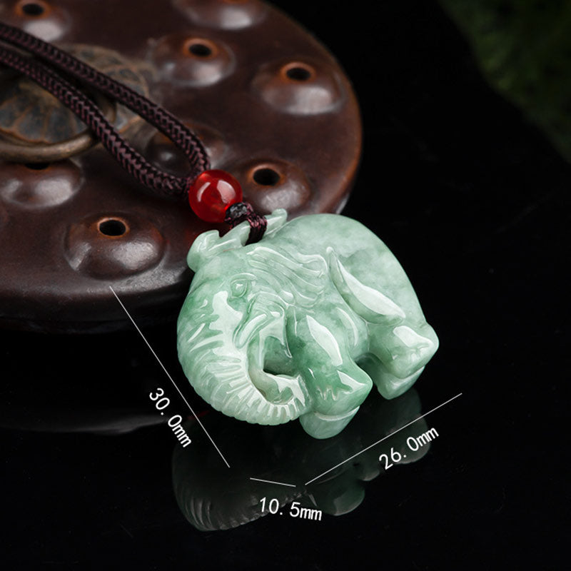 Jade Elephant Necklace | Strength, Luck & Prosperity Pendant