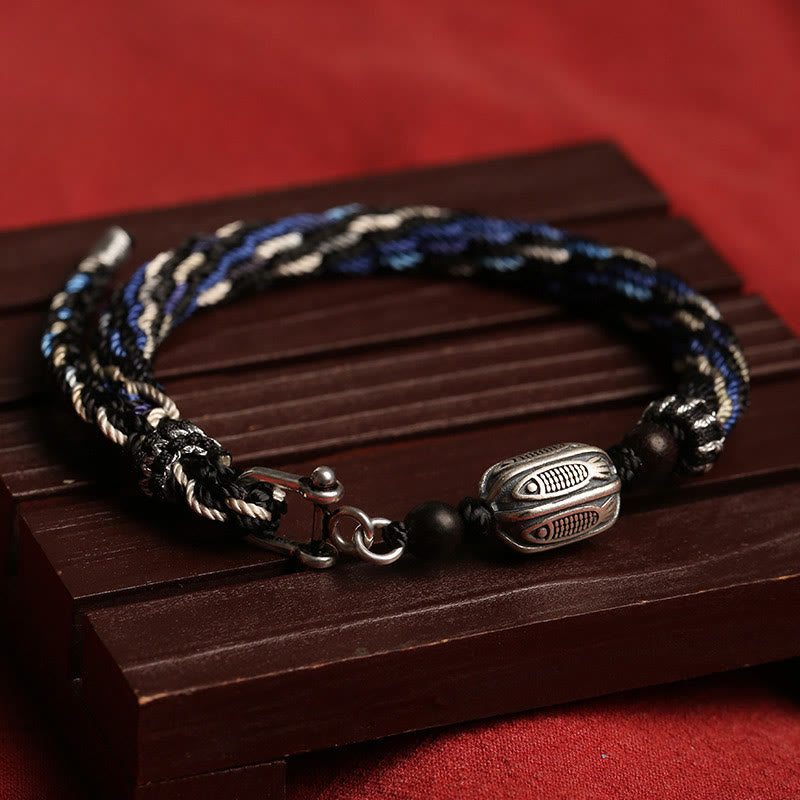 Sterling Silver Koi Fish Wealth Reincarnation Bracelet