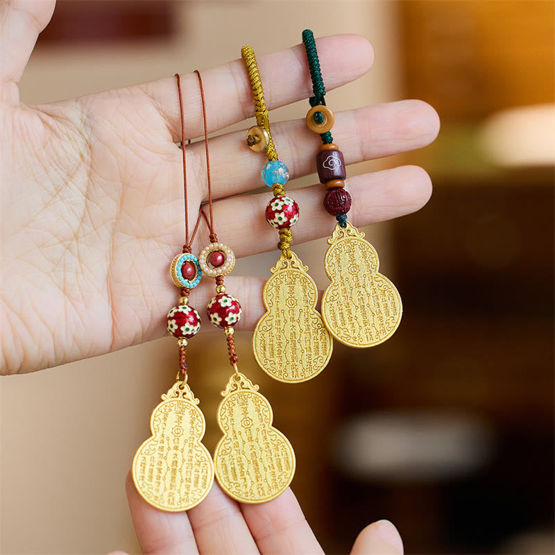 Wu Lou Copper Gourd Fu Character Spiritual Key Chain