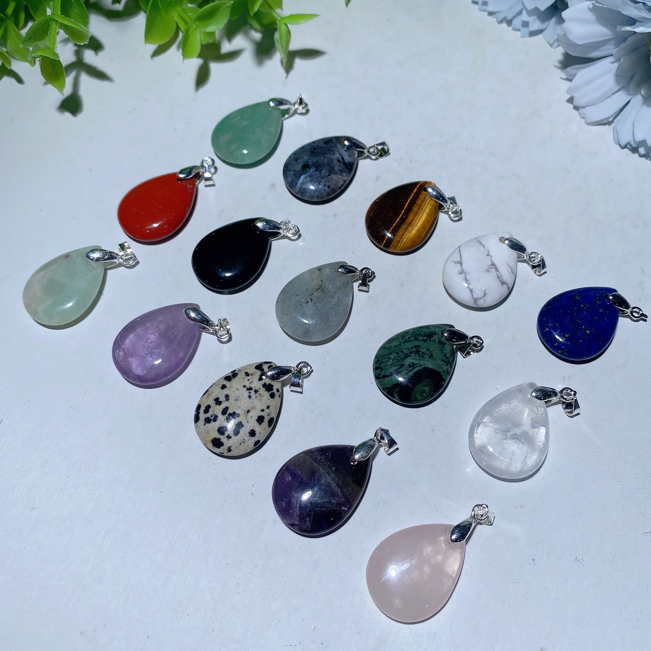 1.0 inch Mixed Crystal Water Drop Pendant for Healing