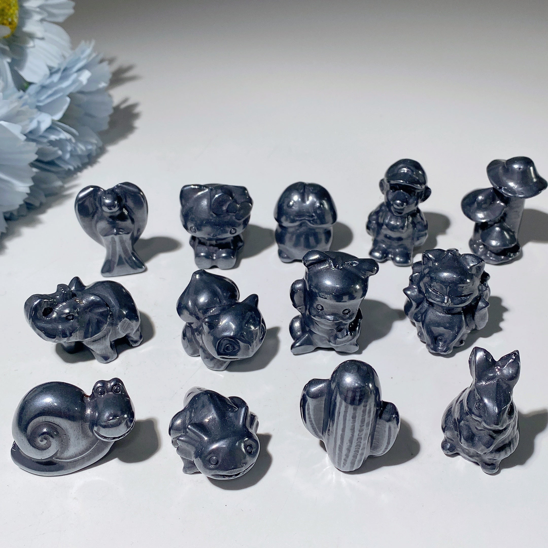 1.1-1.5 Inch Hematite Crystal Figurines for Healing Energy