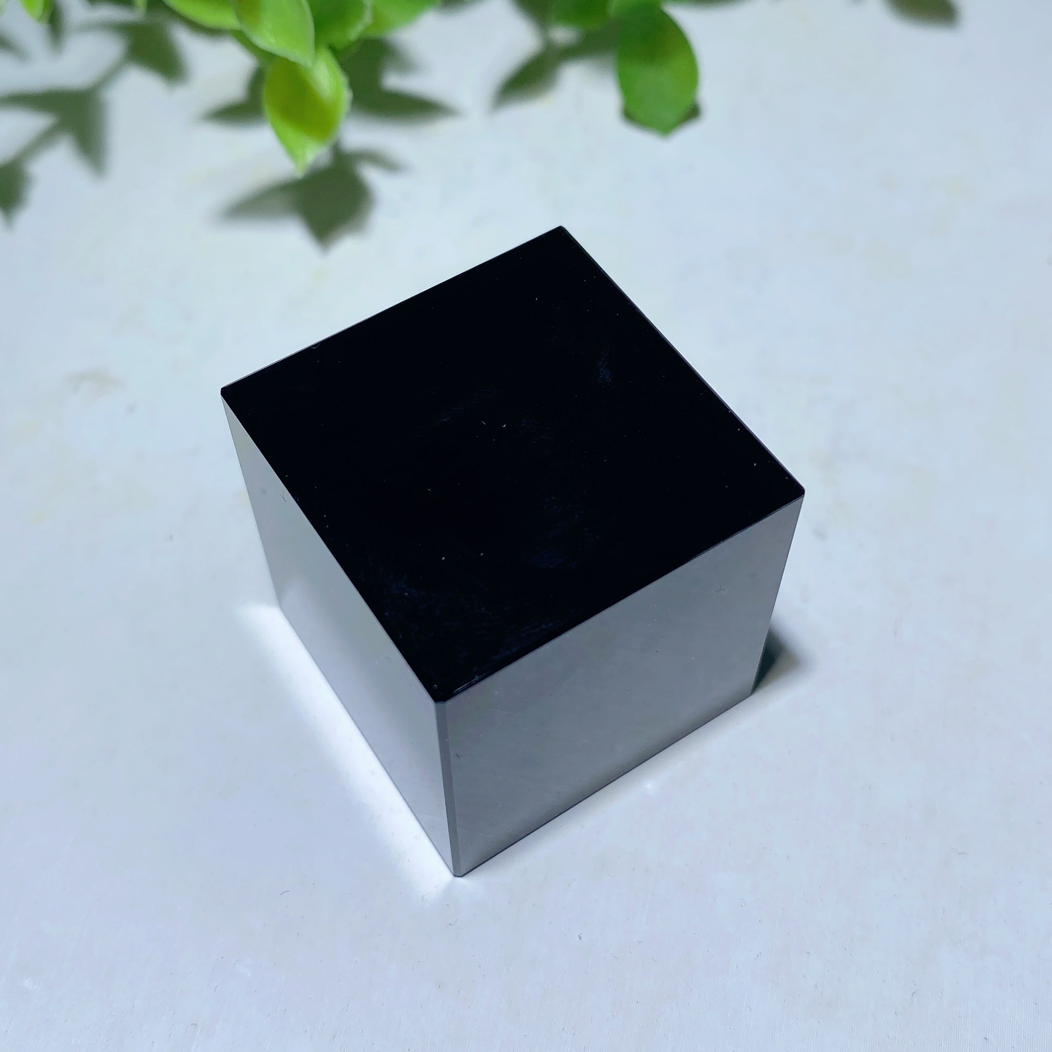 1.1 inch Black Obsidian Healing Cube for Meditation